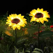 2pcs/4pcs/6pcs 8LED Solar Powered Garden Lights Simulation Sunflower Solar Light Decoration Lamp