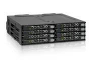 8 x 2.5 SAS/SATA HDD/SSD Moblie Rack Enclosure for 5.25" Bay (2 x Mini-SAS HD...