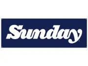 Sunday BMX Classy Logo Banner Blue/white 6 x 2 ft