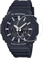 for Casio G-shock GA-2100 Screen Protector, 9H Hardness Tempered Glass Screen Protector for Casio GA-2100 with Anti-Fingerprint Bubble-Free Crystal Clear (2 Pack)