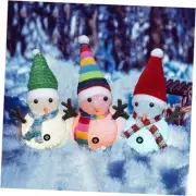Christmas Decorations 7.3'' LED Snowmen Lamp Color Changing with Brown Hand