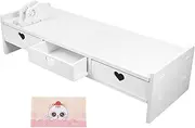 Desktop Monitor Riser Stand with Sleek Laptop Riser and Desk Organizer for Office Under Storage Rack for Computer Keyboard Minimalist Design