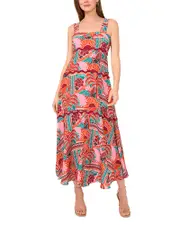 Vince Camuto Rickrack Trim Tiered Maxi Dress