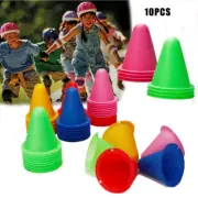 10 Plastic Skate Marker Cones Football Soccer Rollers Sports Training Equipment