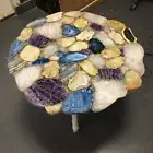 24" Mix Agate Coffee & Tea Table Luxury Console Bar Hotel Furniture Hallway Deco