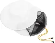 Kisangel Beekeeping Hat Bee Hood Bee Keeper Hat with Veil Beekeeper Hat Costume Beekeeper Beekeeping Cap Professional Net Hat Portable Bee Netting Bee Net for Head Netting Hat White ，
