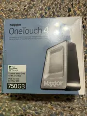 Maxtor OneTouch 4 Plus 750GB External Hard Disk Drive - USB 2.0 Mac OS New