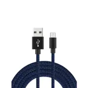 Catzon 1M 2M 3M 1Pack Micro USB Cable Nylon Braided W Phone Cable Fast Charger Cable USB Cord -Black Blue