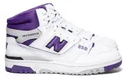 NIB New Balance 650 BB650RCF High-Top White Purple Sneakers Shoe Leather 10.5 LE