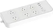 Smart 6-Outlet Powerboard with USB Control and Automation App