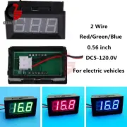 0.56" 2 Wire Digital Voltmeter LED Voltage Meter DC5~120V Volt Meter Waterproof
