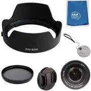 Lens Hood shade For Canon RF 24-105mm f/4L IS USM replaces EW-83N + Filter + Cap