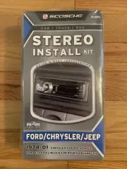 Scosche FCJ2076 Stereo Install Kit for Ford/Chrysler/Jeep 1974-01 Brand new