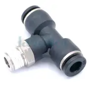 5pcs Fit Tube O.D 1/4" - 1/8" NPT Male Tee Branch Air Connector Pushfit Fitting