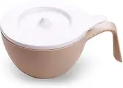 1100ML Instant Noodles Soup Bowl Bowls with Handle, Japanese-Style with Member Scrub Thicken Instant Noodles Anti-scalding Tableware-A