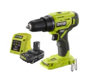 Ryobi 18V ONE+ Power Cordless Drill Driver Starter Kit with Battery + Charger