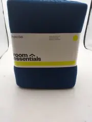 Room Essentials Jersey Sheet Set Navy Blue Twin Size