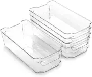 BINO | Stackable Storage Bins, Medium - 4 Pack | the Stacker Collection | Clear