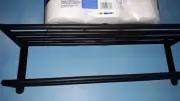 24 Inch Towel Racks for Bathroom 2 Tire Bathroom Shelf with Towel Bar Black New