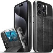 Wallet Case Compatible with Apple iPhone 15 Pro (6.1"), Military Grade