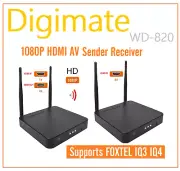 Digimate WD-820 HD AV Sender 1080P Wireless HDMI Extender Transmitter for Foxtel