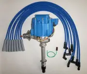 CORVETTE CHEVY 396 427 454 TACH DRIVE HEI Distributor + BLUE PLUG WIRES 180s USA