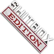 Funny Car Emblems - 3D Car Stickers "Shitbox" | Rear Bumper Sticker Emblem, Funny Original Car Accessories For Truck, E