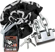 VULCAN Security Chain and Lock Kit - Premium Case-Hardened - 5/16 Inch x 3 Foot Chain Cannot Be Cut with Bolt Cutters or Hand Tools
