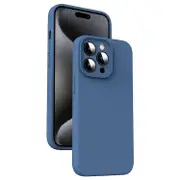 For iPhone 14 Pro Max Microfiber Liquid Silicone Shockproof Phone Case - Purple