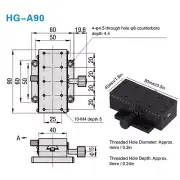 Manual Platform X Axes Sliding Trimming Stage Hardware Tools 40 X 90mm HG-A90