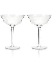 Viski Faceted Martini Glasses