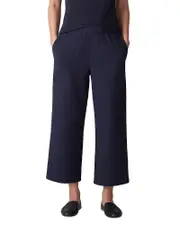 Eileen Fisher Stretch Jersey High Waisted Tapered Ankle Pants
