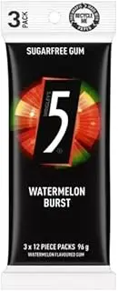 Wrigley's 5 Gum Watermelon Burst Sugar Free Gum 20 x (3 x 96 g)
