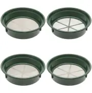 Set of 4 Green Gold Mining Classifier Pans with 1/50",1/8", 1/100",& 1/30" Holes