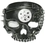 STEAMPUNK SKELETON PARTIAL FACE MASK HALLOWEEN COSTUME MASQUERADE SS73779