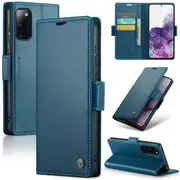 CaseMe Samsung Galaxy S20 4G 5G Folio Wallet Case Cover Side Closure G980 G981 [Blue]