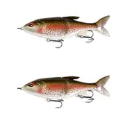 2x 13 Fishing 185mm Glidesdale Jointed Glidebait Fishing Lures - Rainbow Trout