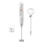 Milk Frother Mixer Rechargeable Handheld for Coffee with 2 Whisks,USB9137