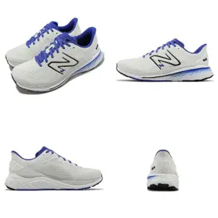 【NEW BALANCE】慢跑鞋 860 V13 2E 寬楦 男鞋 白 藍 緩震 運動鞋 路跑 NB 紐巴倫(M860F13-2E)