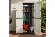 Gardeon Outdoor Storage Cabinet Box 173cm Lockable Cupboard Sheds Garage Adjustable Beige