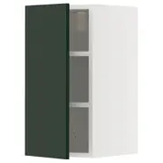 METOD wall cabinet with shelves, white/Havstorp deep green, 30x37x60 cm