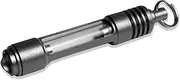 [TEC Accessories] Isotope Photon Fob - Titanium Lantern Design Housing for 3x23mm Tritium Vial (Not Included) - Everyday Carry Tritium Keychain Accessory - Cool Keychains Accessories, Silver