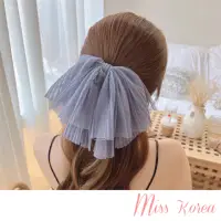 在飛比找momo購物網優惠-【MISS KOREA】蕾絲髮夾 蝴蝶結髮夾/韓國設計垂墜感