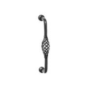 Tradco 3087MB Twist Pull Handle Iron Matt Black 200mm