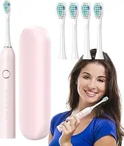 Electric Toothbrush | Electric Toothbrushes | Rechargeable 40000 VPM Fast Charge 3 Hours Last 180 Days Smart Timer Toothbrush Travel Case Clean 6 Modes For Adults
