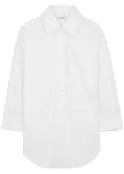 BY Malene Birger Maye Cotton-poplin Blouse - White - 38 (UK10 / S) 38 (UK10 / S)