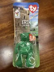 Erin The Bear - 1997 McDonalds Ty Beanie Baby w/ Rare Errors 1993 OakBrook Gift
