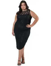 [Sunday in the City] Vivid Nights Midi Dress in Black
