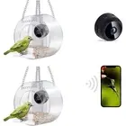 1 Set Hanging Bird Feeder Night Version Feeding Super Clear Smart Bird Feeder