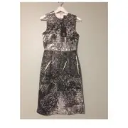 MCQ by Alexander McQueen New $845 Graphic Print Black White Dress (38, 40, 44IT)